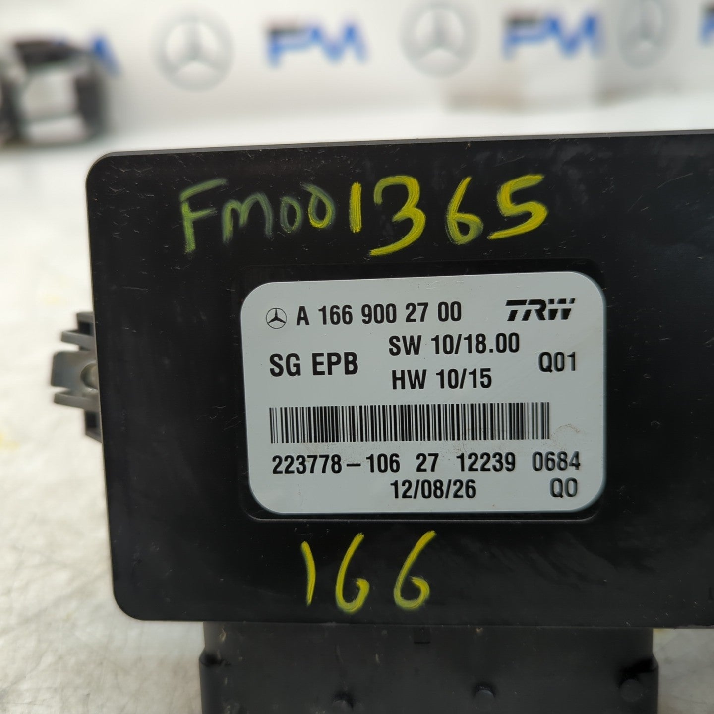 MERCEDES B-CLASS PARKING BRAKE CONTROL UNIT W166 A1669002700 FM001365