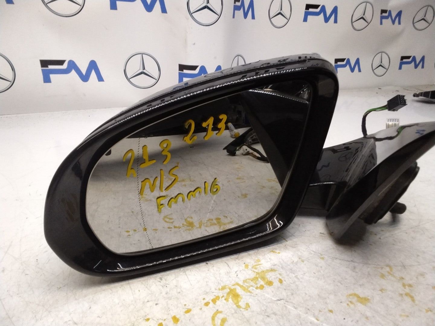MERCEDES E-CLASS 2016 On W213 PASSENGER SIDE WING MIRROR A2138102500 BLACK FMM16