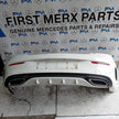 MERCEDES BENZ C-CLASS W205 COUPE REAR BUMPER 2015 WHITE COMPLETE FMX62