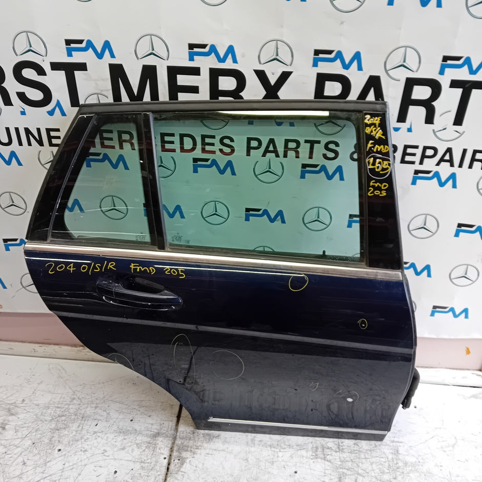 MERCEDES BENZ C-CLASS S204 ESTATE DRIVER REAR DOOR OSR BLUE 2008- 2014 FMD205