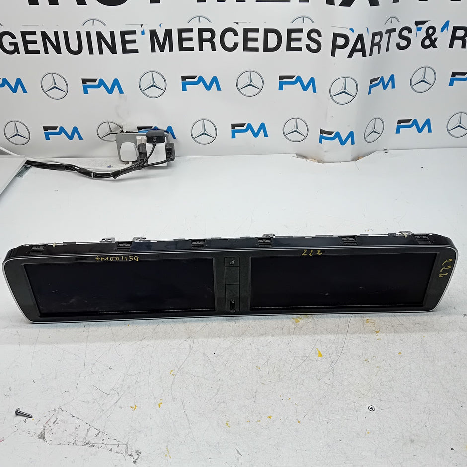 MERCEDES S-CLASS W222 DISPLAY SCREEN A2229007611 A2229005712 2016 FM001159