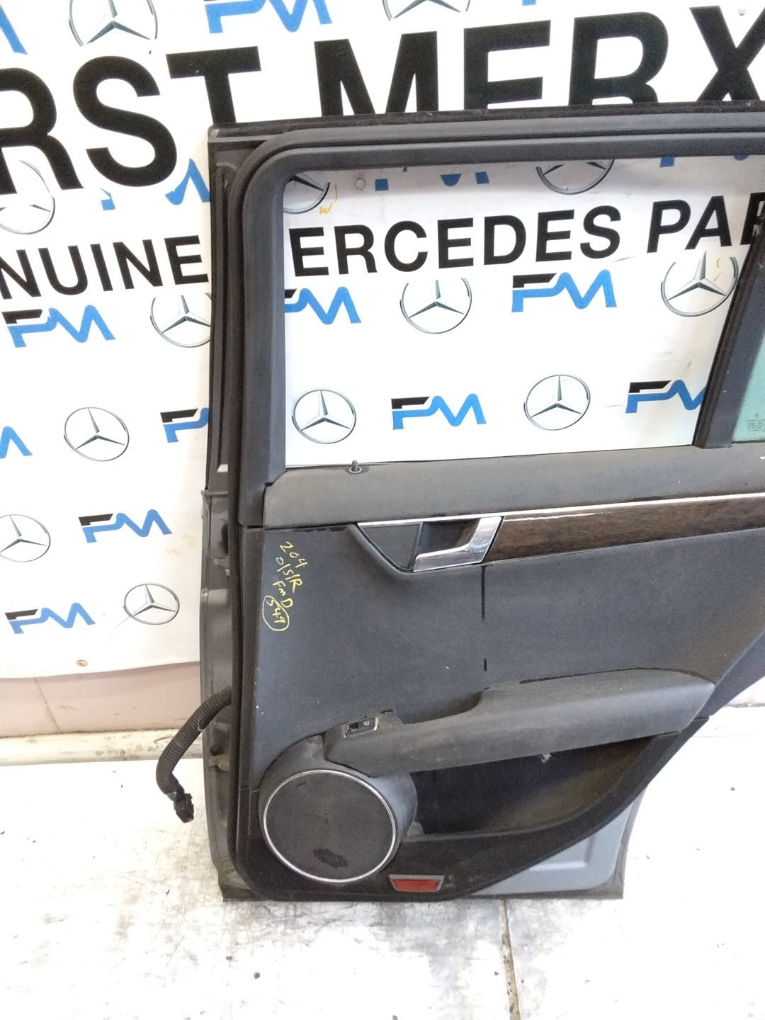 MERCEDES C-CLASS S204 EST DRIVER REAR DOOR OSR GREY 2008-14 FMD549