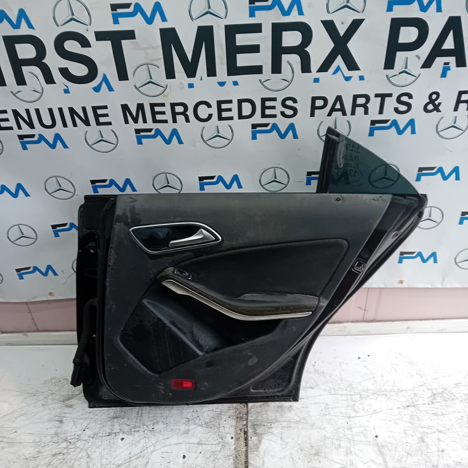 MERCEDES BENZ CLA W117 DRIVER SIDE REAR DOOR O/S/R BLACK COMPLETE FMD138