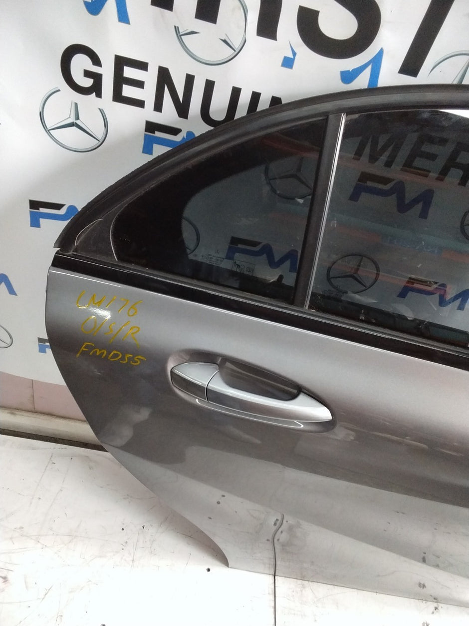 MERCEDES BENZ  A-CLASS W176 DRIVER SIDE REAR DOOR N/S/R COMPLETE GREY FMD55