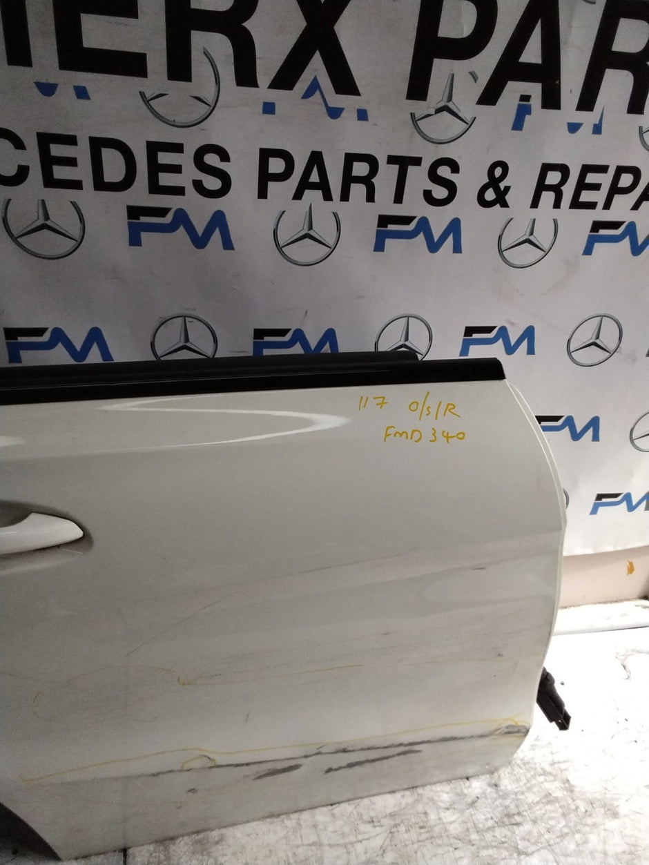 MERCEDES CLA W117 SLN DRIVER REAR DOOR OSR WHITE 2013-19 COMPLETE FMD340