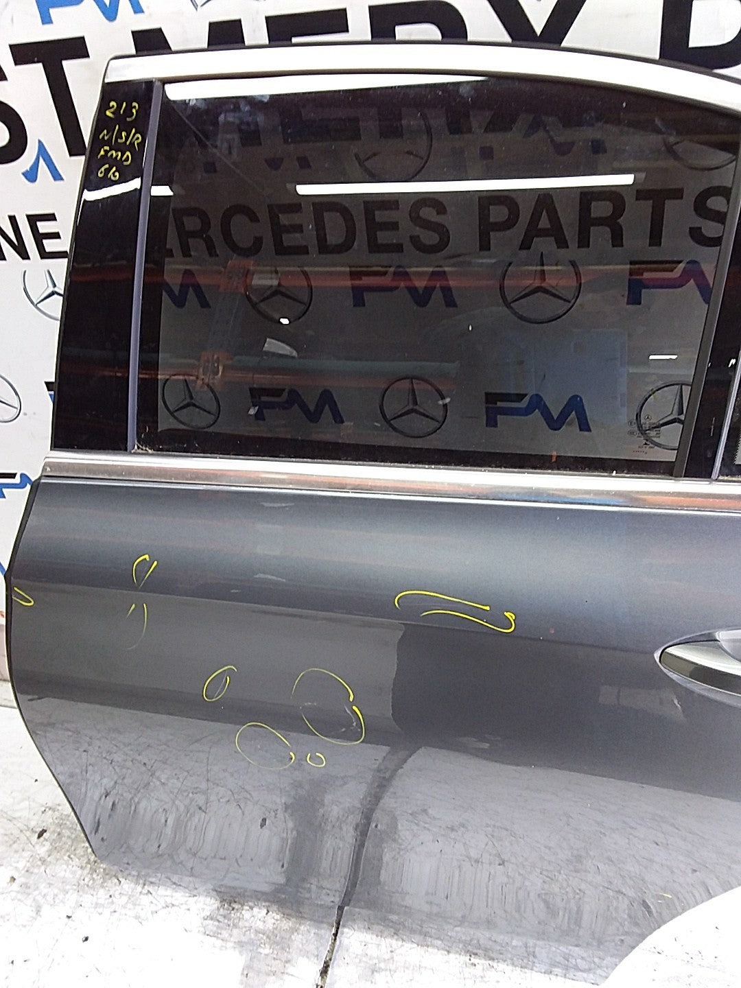 MERCEDES E-CLS W213 SLN PASSENGER REAR DOOR NSR GREY 2016-23 COMPLETE FMD610