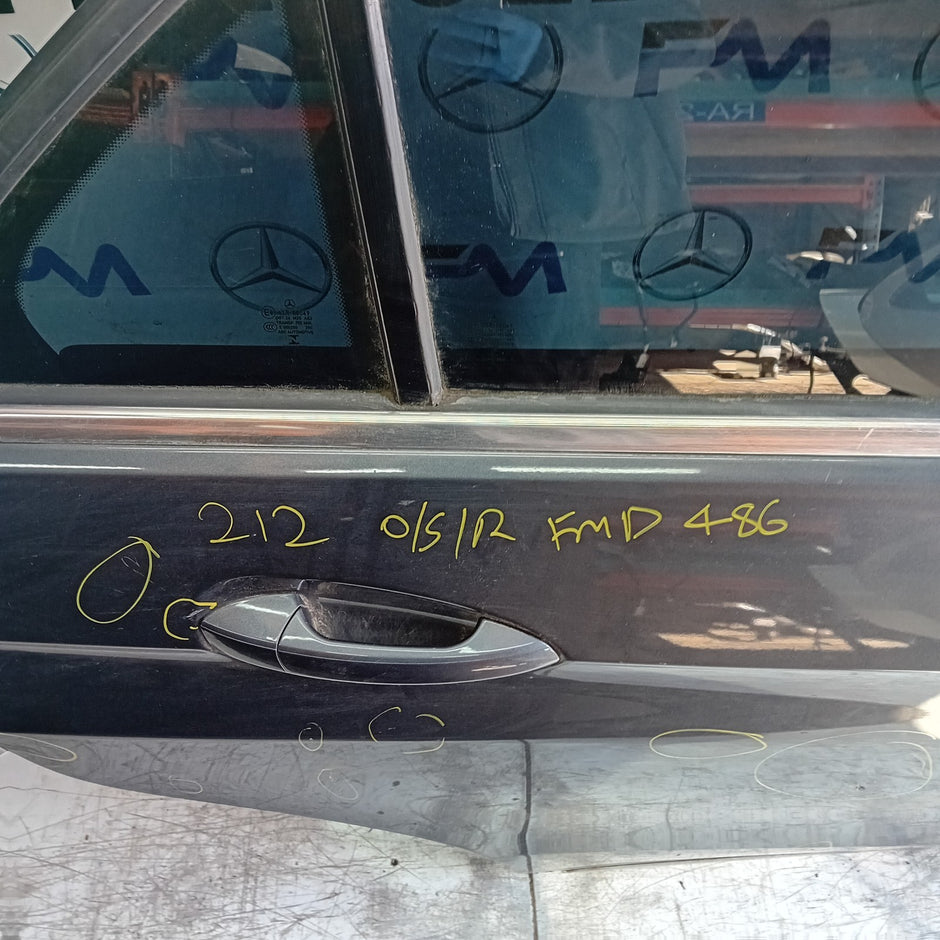 MERCEDES BENZ  E-CLASS W212 DRIVER REAR DOOR OSR  2014 GREY COMPLETE FMD486
