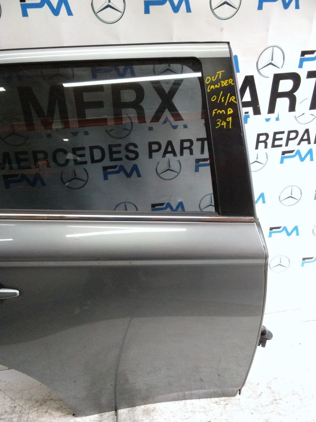 MITSUBISHI OUTLANDER MK3 DRIVER REAR DOOR OSR GREY 2013 COMPLETE FMD349