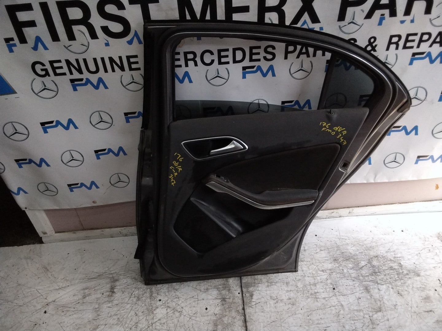 MERCEDES A-CLASS W176 DRIVER REAR DOOR OSR GREY 2012-18 COMPLETE FMD347
