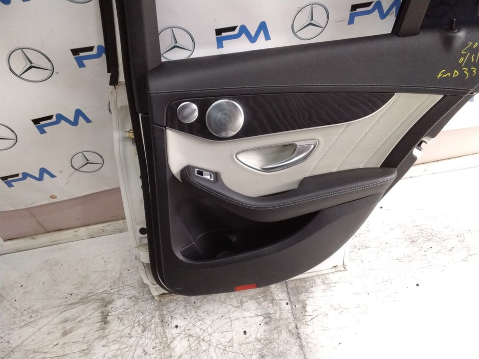 MERCEDES C-CLASS W205 SLN DRIVER REAR DOOR OSR WHITE 2014 ON COMPLETE FMD334