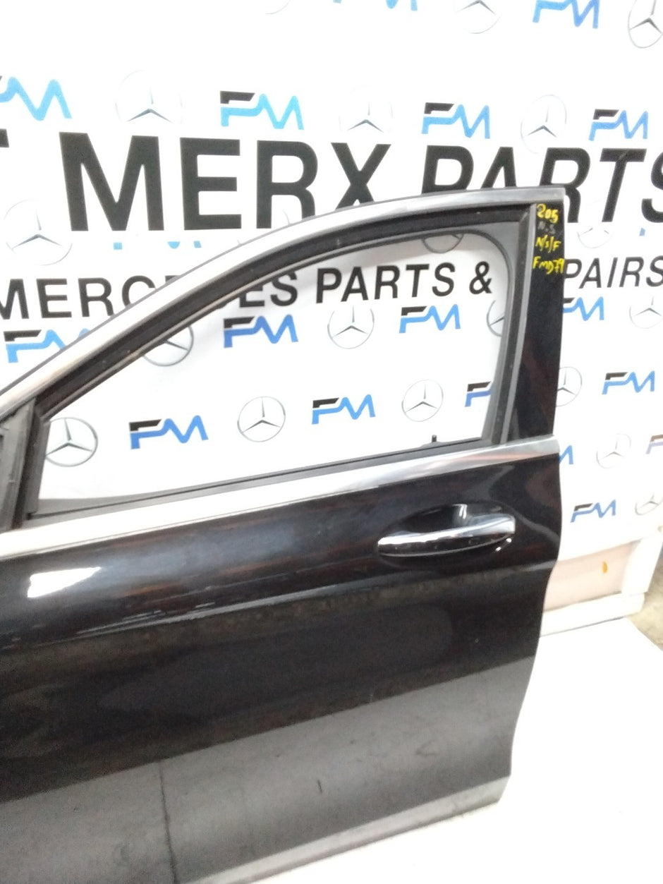MERCEDES BENZ C-CLASS W205 PASSENGER SIDE FRONT DOOR N/S/F COMPLETE BLACK FMD79