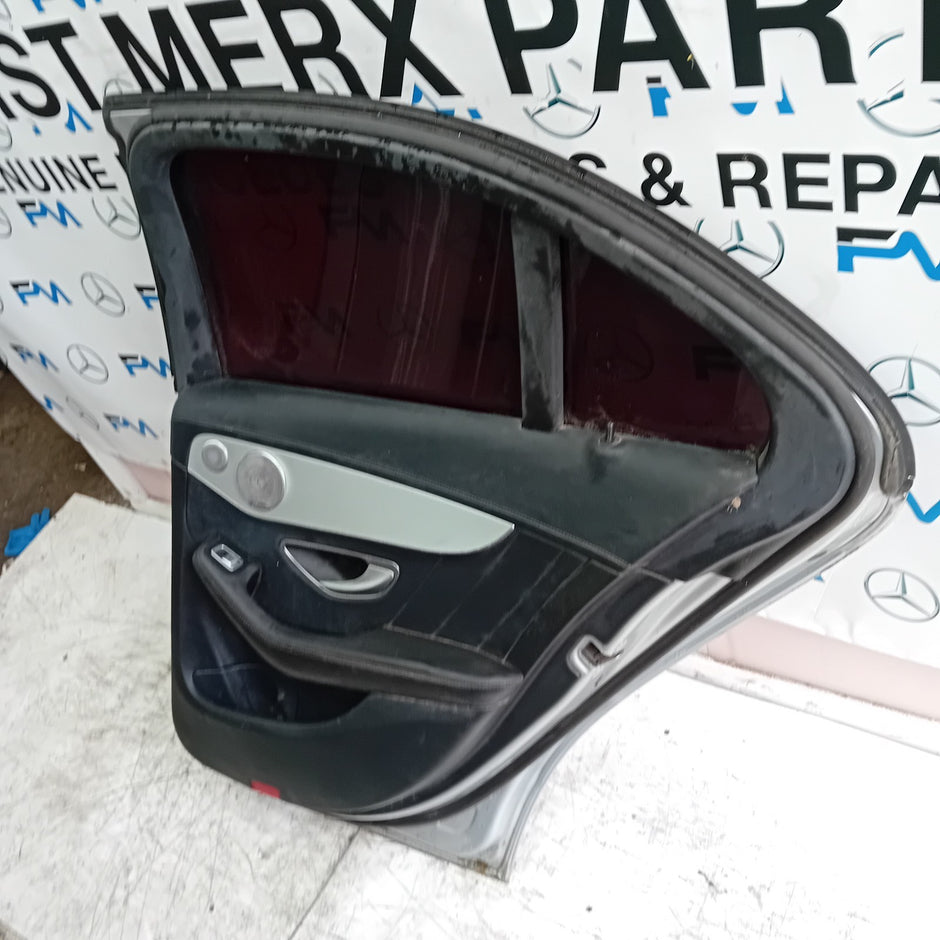 MERCEDES C-CLASS W205 SALOON DRIVER REAR DOOR OSR SILVER 2014 ON COMPLETE FMD240