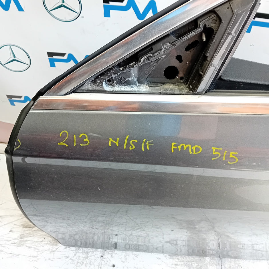 MERCEDES E-CLASS W213 PASSENGER FRONT DOOR NSF 2016 ON GREY COMPLETE  FMD515