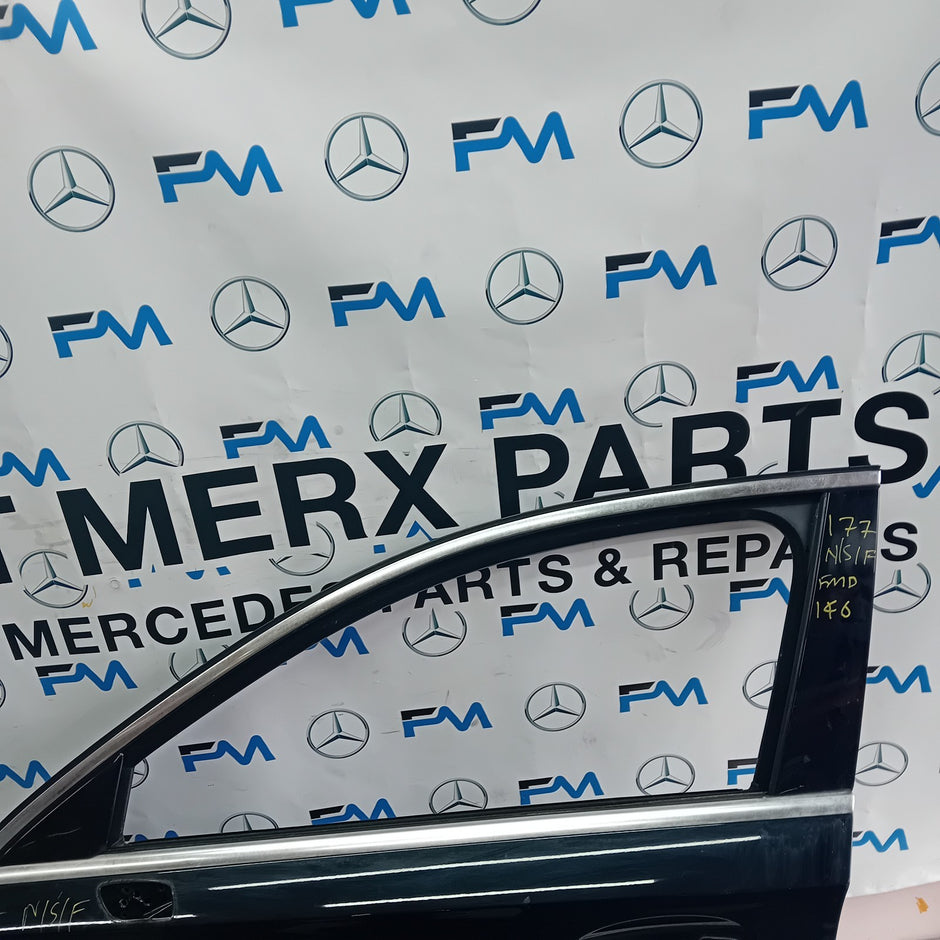 MERCEDES BENZ A-CLASS W177 PASSENGER SIDE FRONT DOOR N/S/F BLACK  FMD146