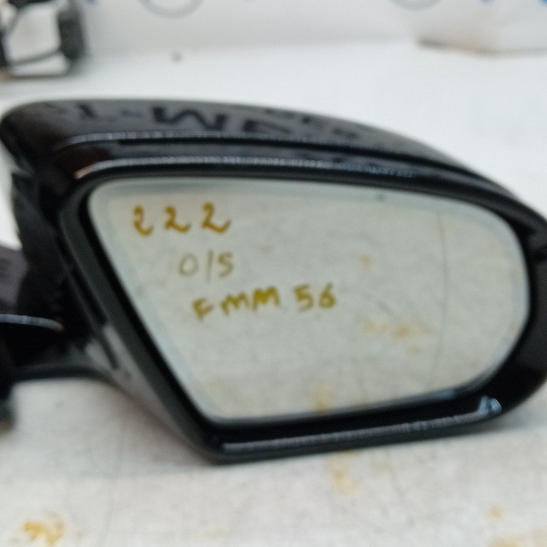 MERCEDES S-CLASS W222 DRIVER WING MIRROR OS BLACK A2228101616 2014 PL FMM56