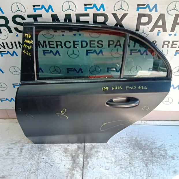 MERCEDES A-CLASS W177 PASSENGER REAR DOOR NSR BLACK 2018 COMPLETE FMD482