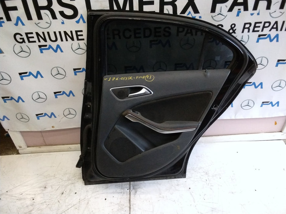 MERCEDES BENZ  A-CLASS W176 DRIVER SIDE REAR DOOR O/S/R COMPLETE BLACK FMD93