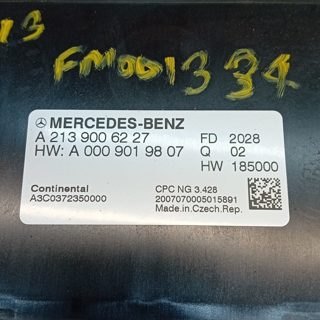 MERCEDES E-CLASS W213 PARKING BRAKE CONTROL MODULE 2016 A2139006227 FM001334