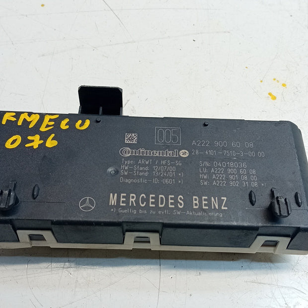  MERCEDES BENZ S-CLASS W222 13-17 TAILGATE CONTROL MODULE A2229006008 FMECU076