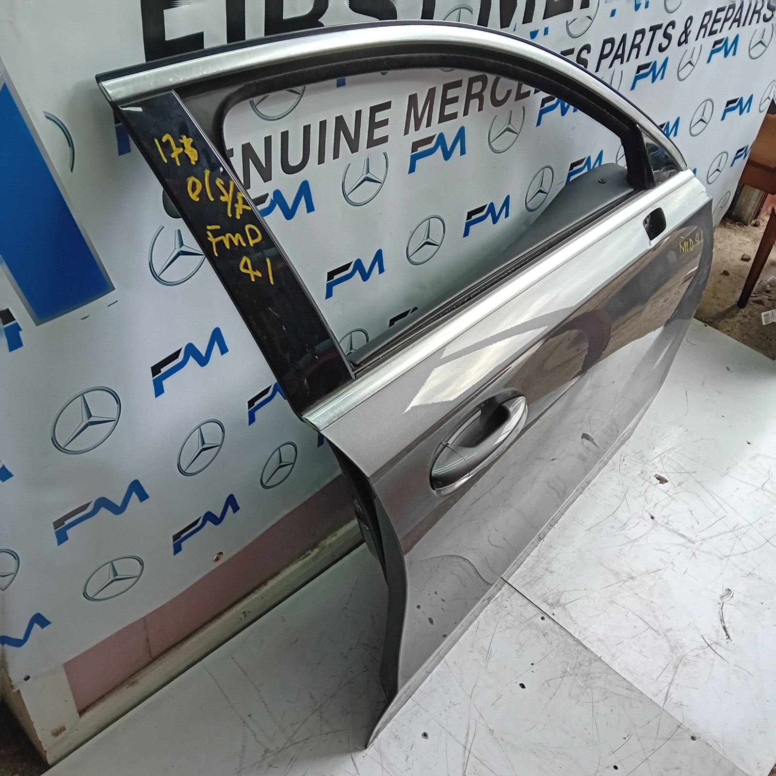 MERCEDES BENZ A-CLASS W177 DRIVER SIDE FRONT DOOR O/S/F COMPLETE GREY FMD41