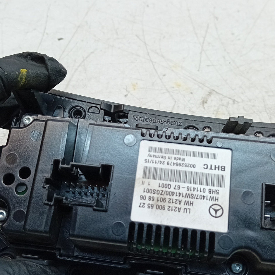 MERCEDES BENZ  E-CLASS W207 W212 CLIMATE CONTROL PANEL A2129006527 2016 FM001542