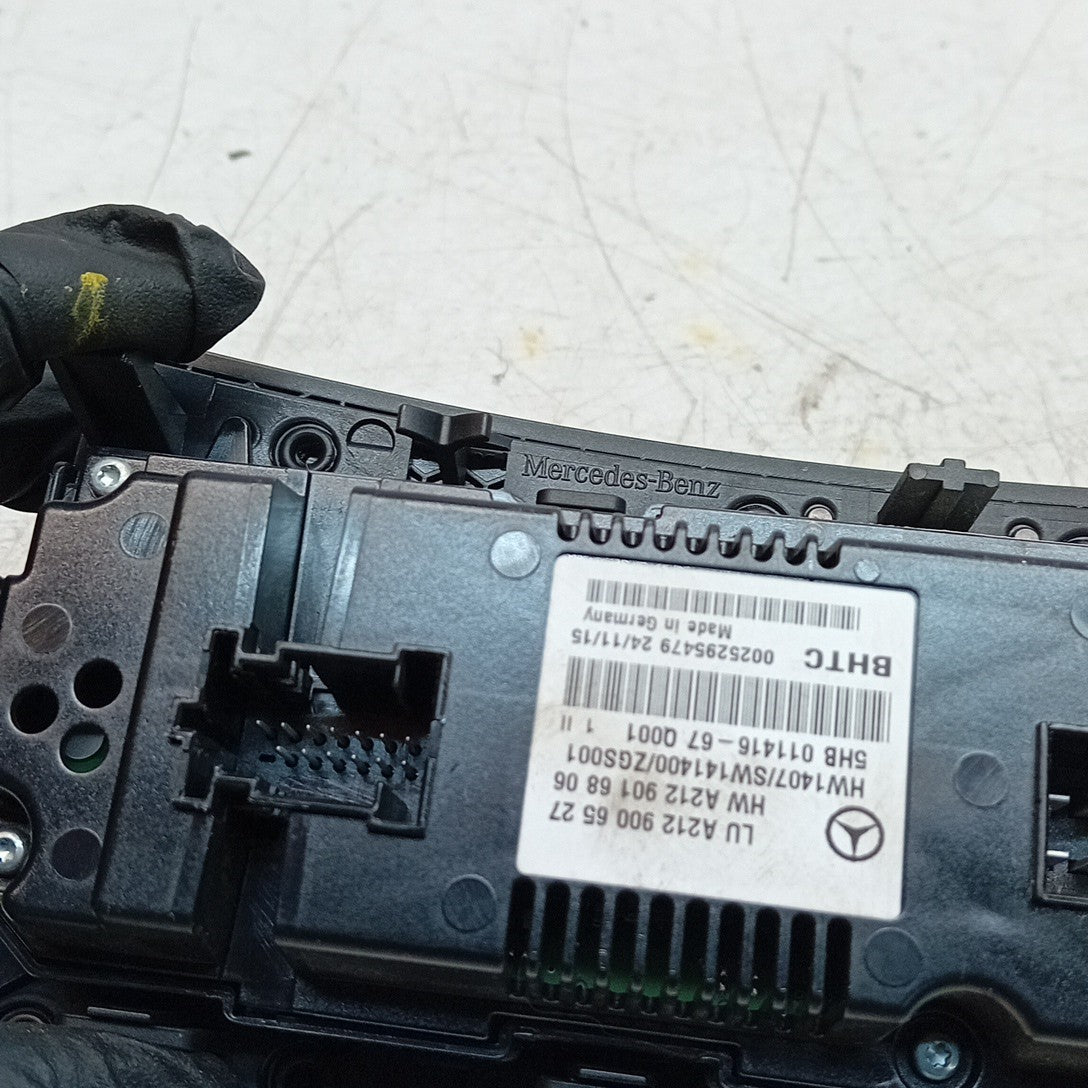 MERCEDES BENZ  E-CLASS W207 W212 CLIMATE CONTROL PANEL A2129006527 2016 FM001542