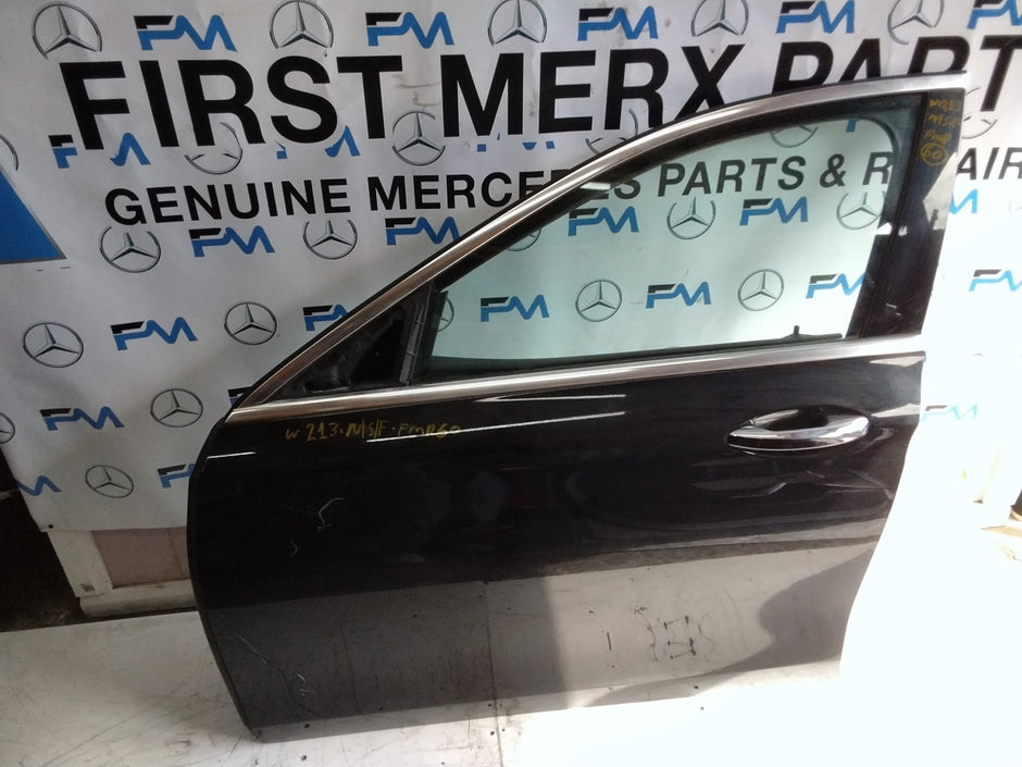 MERCEDES BENZ  E-CLASS W213 PASSENGER SIDE FRONT DOOR N/S/F COMPLETE BLACK FMD60