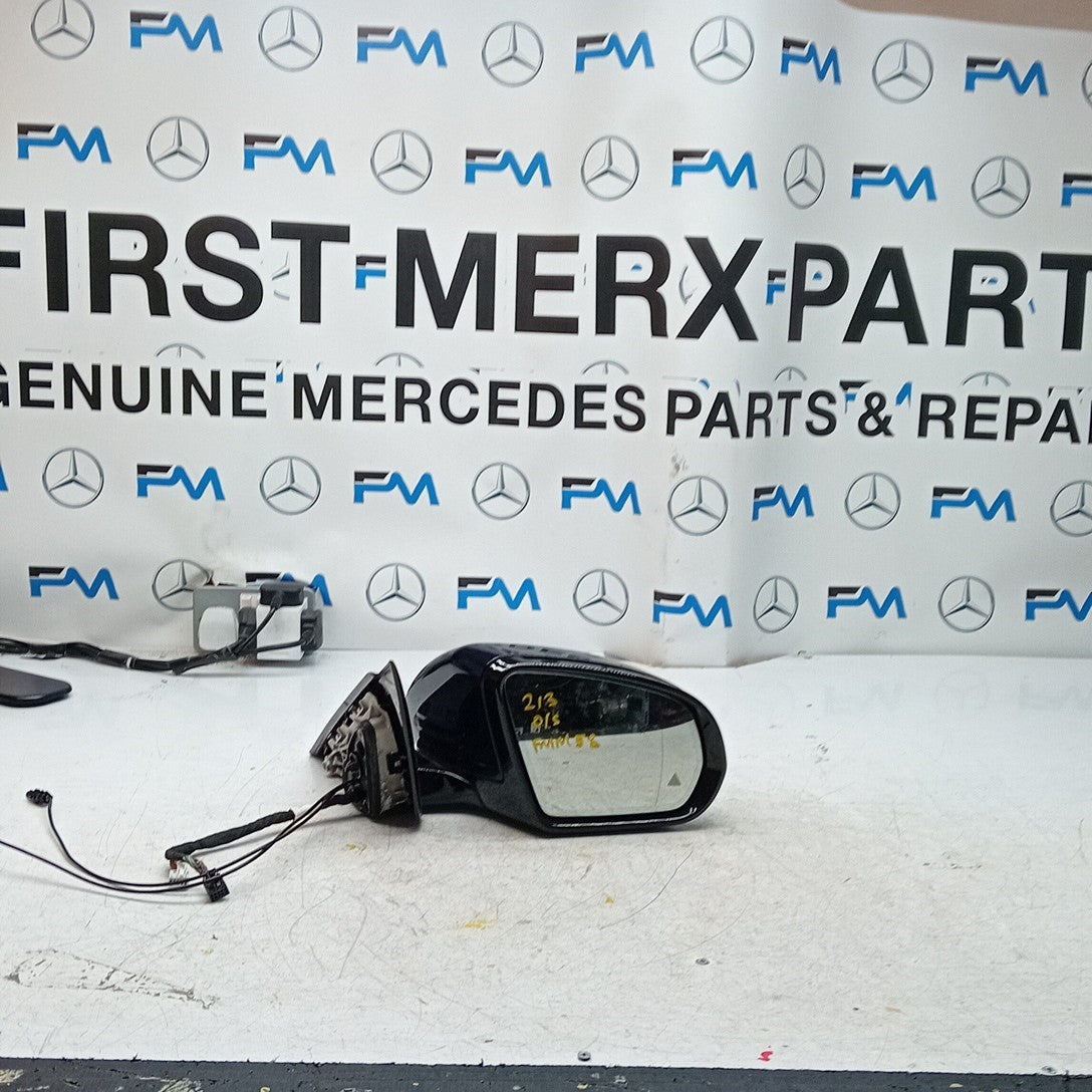 MERCEDES E-CLASS W213 DRIVER WING MIRROR OS BLUE 2016 BS PL A2138104000 FMM58 