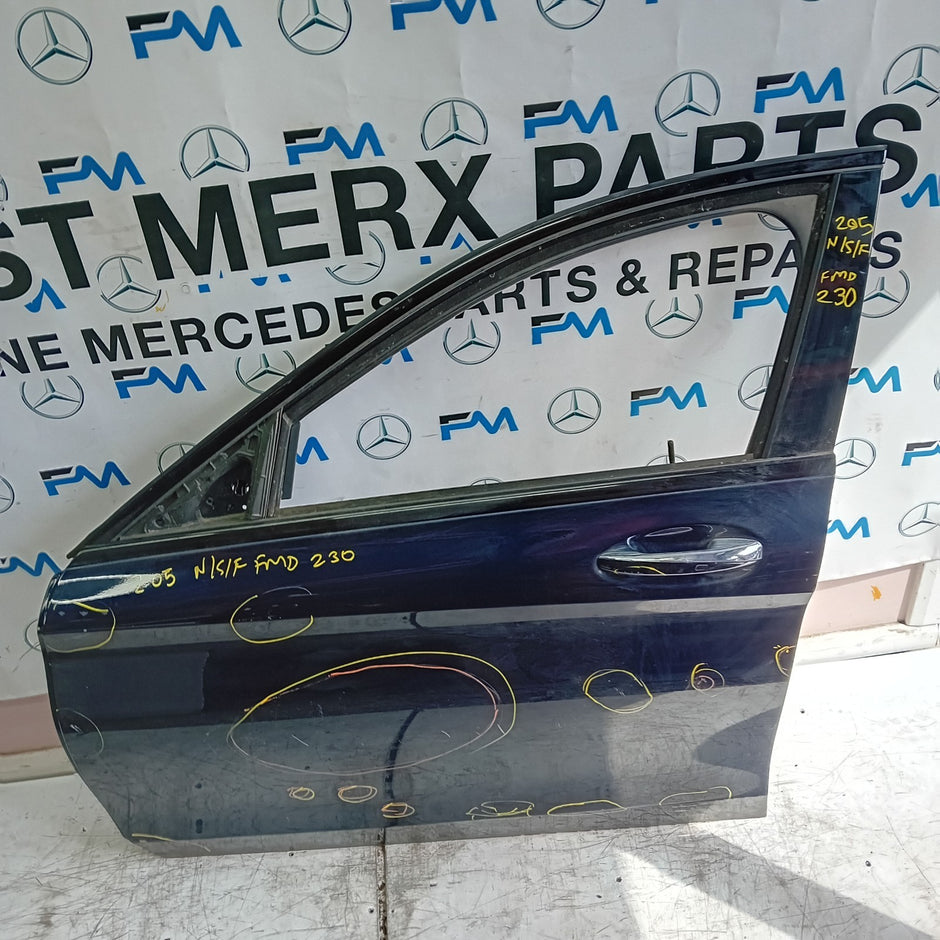 MERCEDES C-CLASS W205 PASSENGER FRONT DOOR NSF BLUE 2014 ON FMD230
