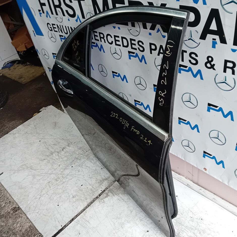 MERCEDES BENZ S-CLASS W222 SALOON DRIVER REAR DOOR OSR BLACK 2014 ON FMD214