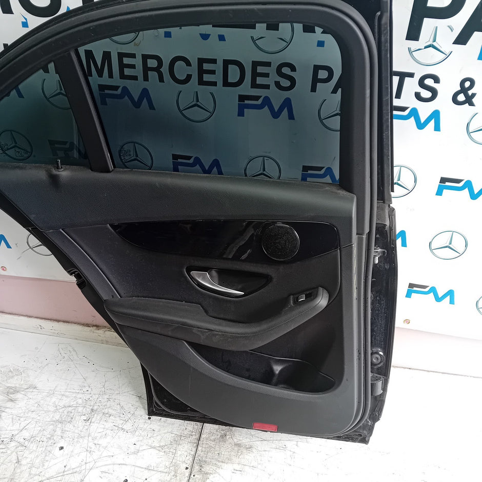 MERCEDES BENZ C-CLASS W205 PASSENGER SIDE REAR DOOR N/S/R BLACK COMPLETE FMD143