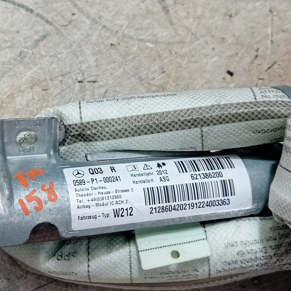 MERCEDES-BENZ AMG 2143CC 09/15 ROOF CURTAIN AIRBAG RIGHT SIDE 2128604202 FM158