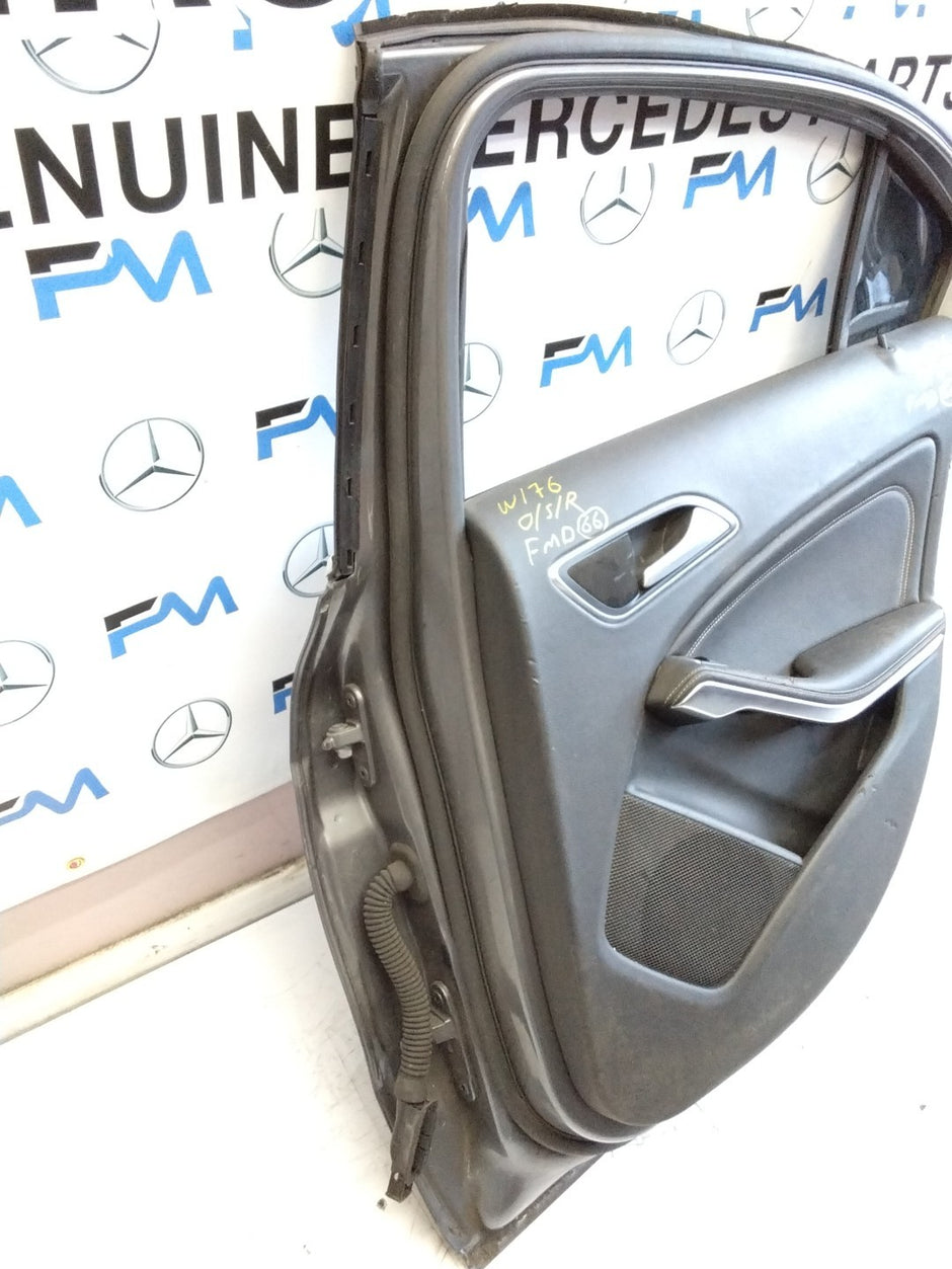 MERCEDES BENZ A-CLASS W176 DRIVER SIDE REAR DOOR O/S/R COMPLETE GREY FMD66 
