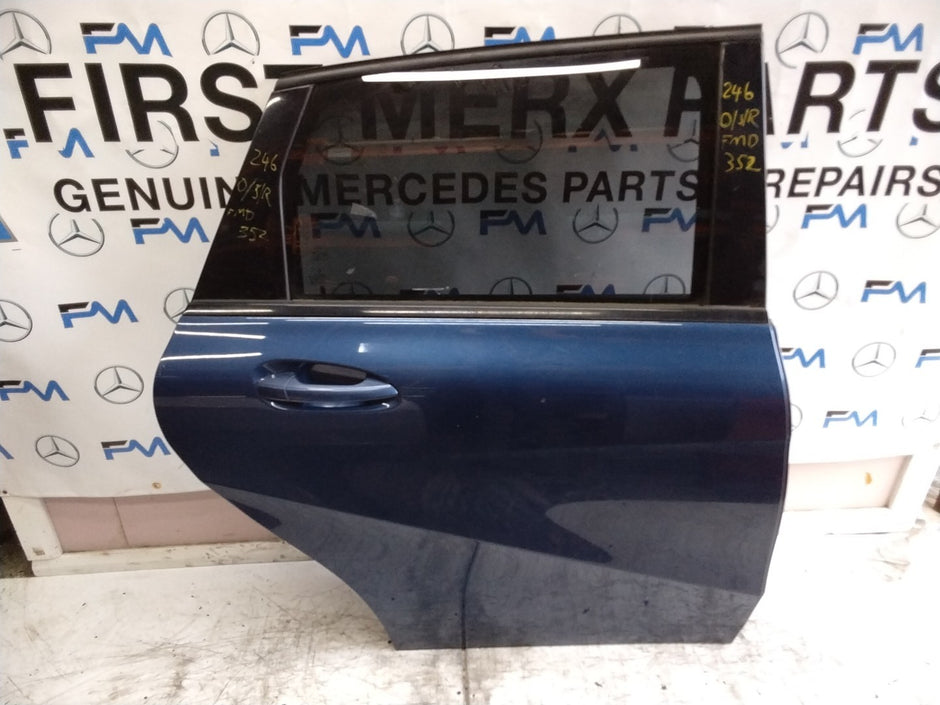 MERCEDES B-CLASS W246 DRIVER REAR DOOR OSR BLUE 2012-19 COMPLETE FMD352