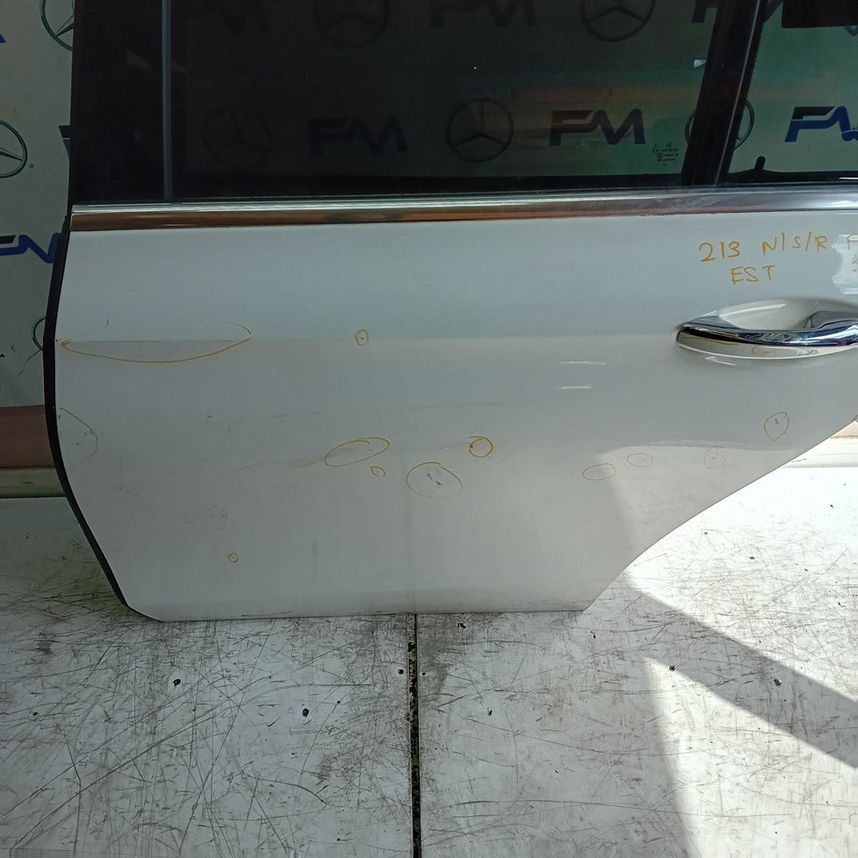 MERCEDES E-CLASS S213 EST PASSENGER REAR DOOR NSR WHITE 2016 ON COMPLETE FMD228