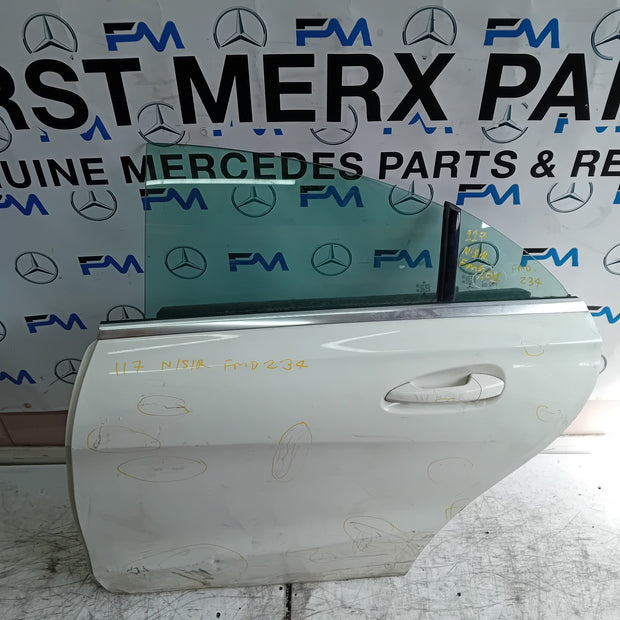 MERCEDES CLA W117 PASSENGER REAR DOOR NSR WHITE 2013-19 COMPLETE FMD234