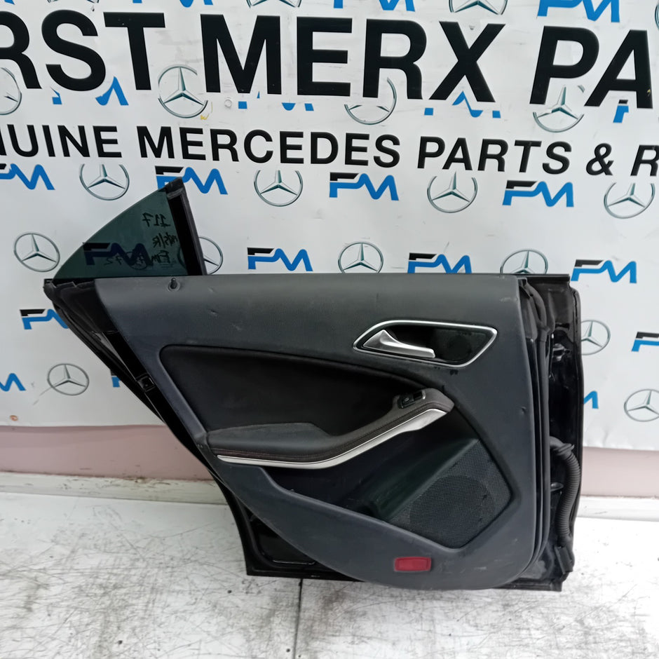 MERCEDES BENZ CLA W117 PASSENGER REAR DOOR NSR 2013-19 BLACK COMPLETE FMD272