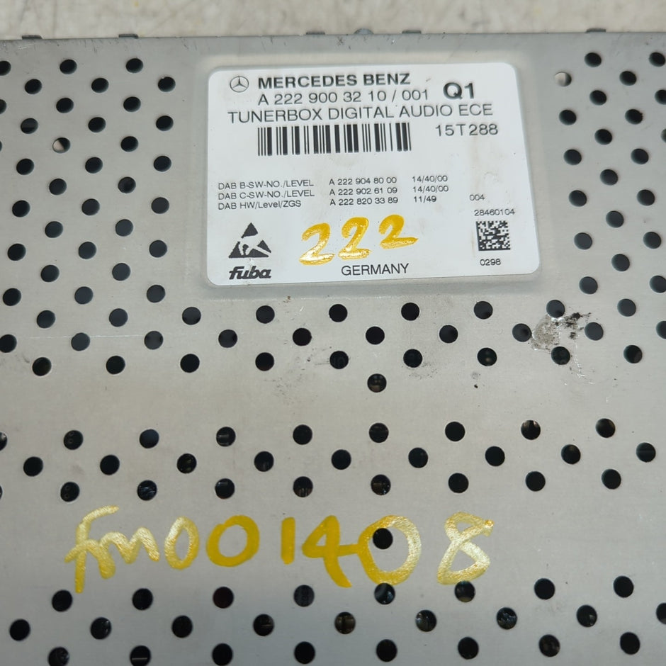 MERCEDES BENZ S-CLASS W222  2014-2021  RADIO TUNER BOX  A2229003210 FM001408