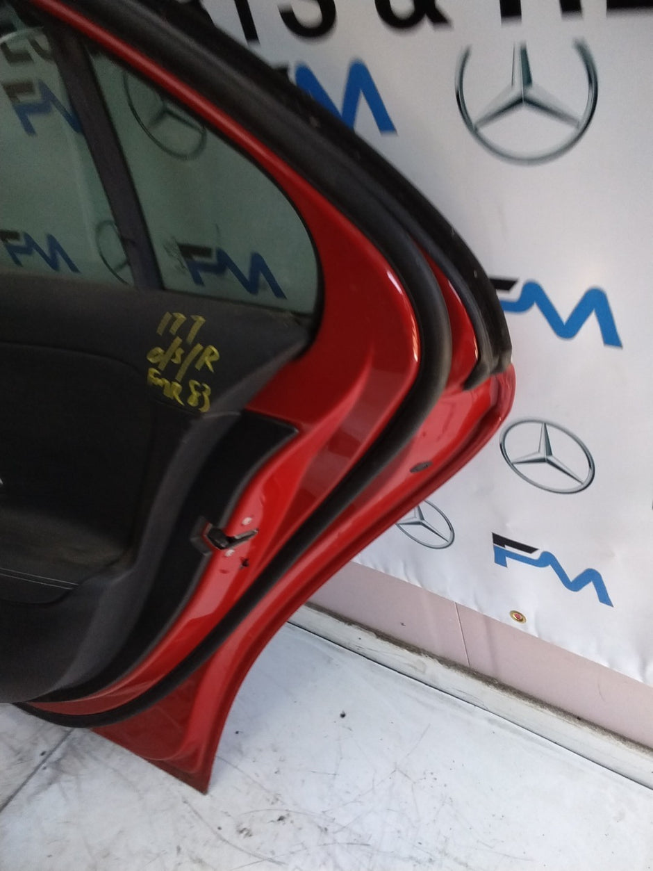 MERCEDES BENZ A-CLASS W177 DRIVER SIDE REAR DOOR O/S/R COMPLETE RED FMD83
