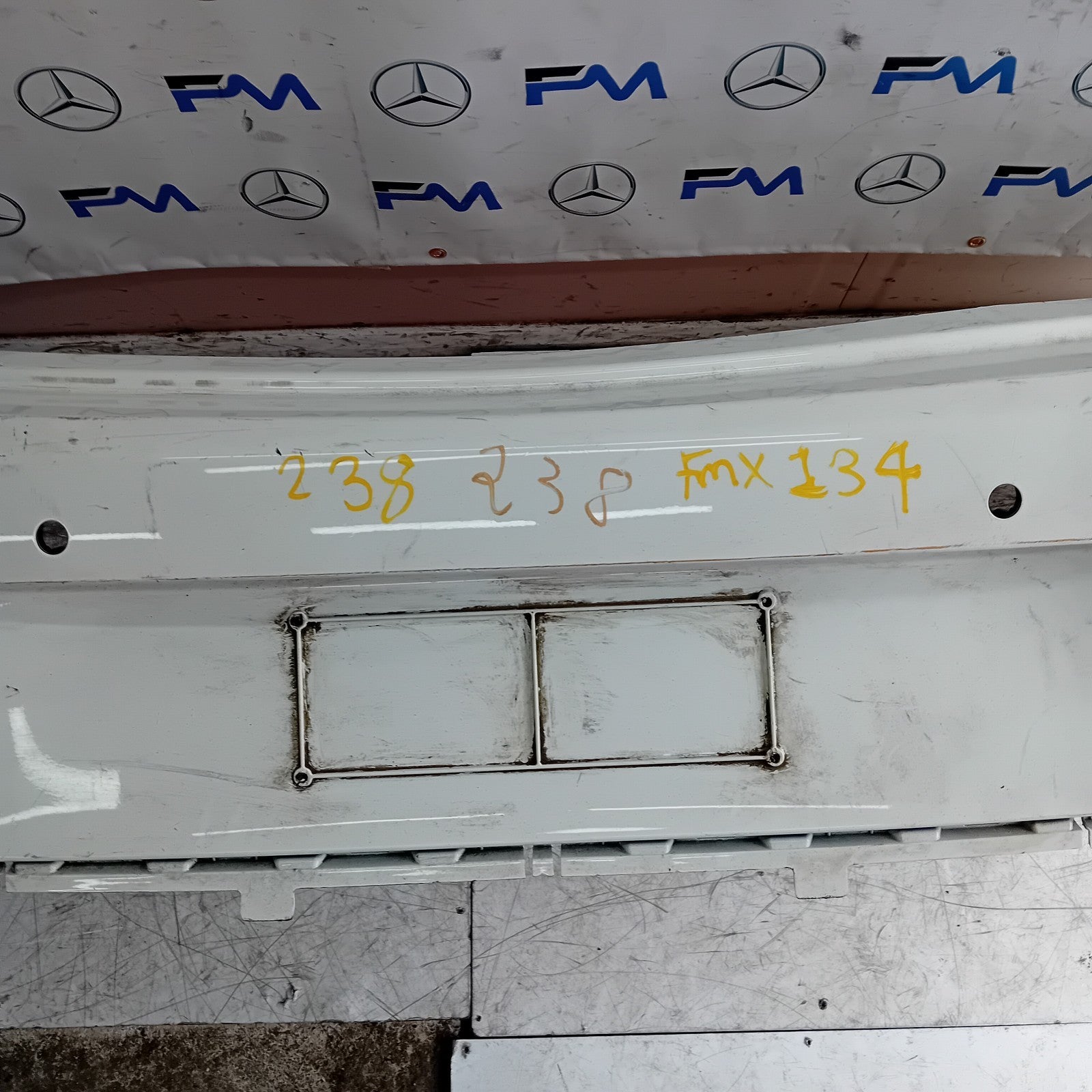 MERCEDES BENZ E-CLASS C238 COUPE REAR BUMPER WHITE 2014 FMX134