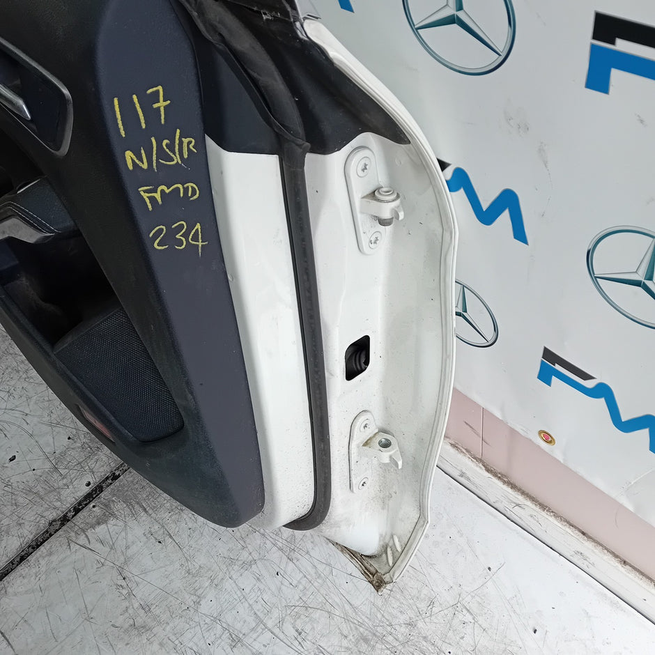 MERCEDES CLA W117 PASSENGER REAR DOOR NSR WHITE 2013-19 COMPLETE FMD234