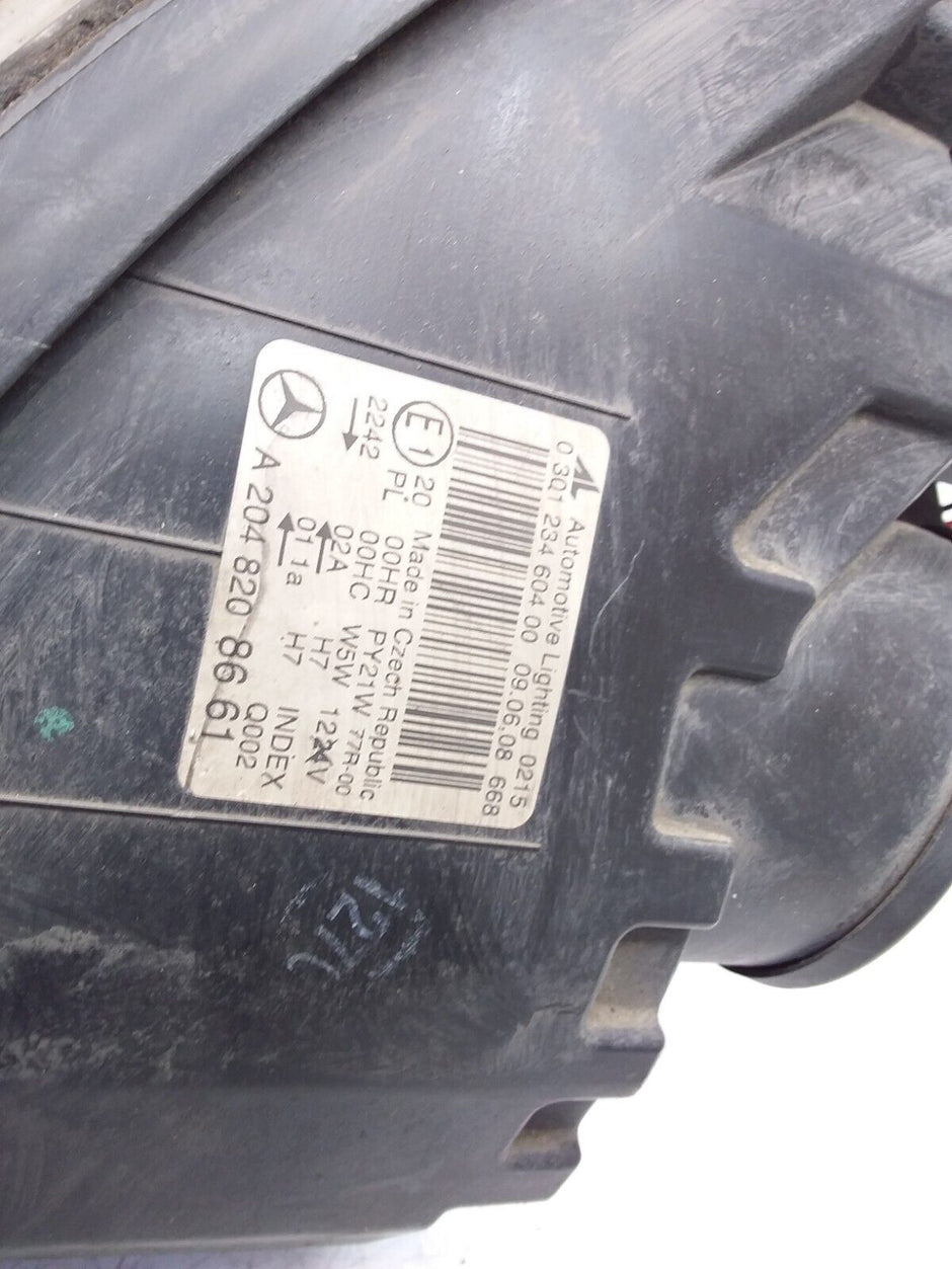2008 MERCEDES C-CLASS W204 HEADLIGHT DRIVER OS A2048208661 FMH129