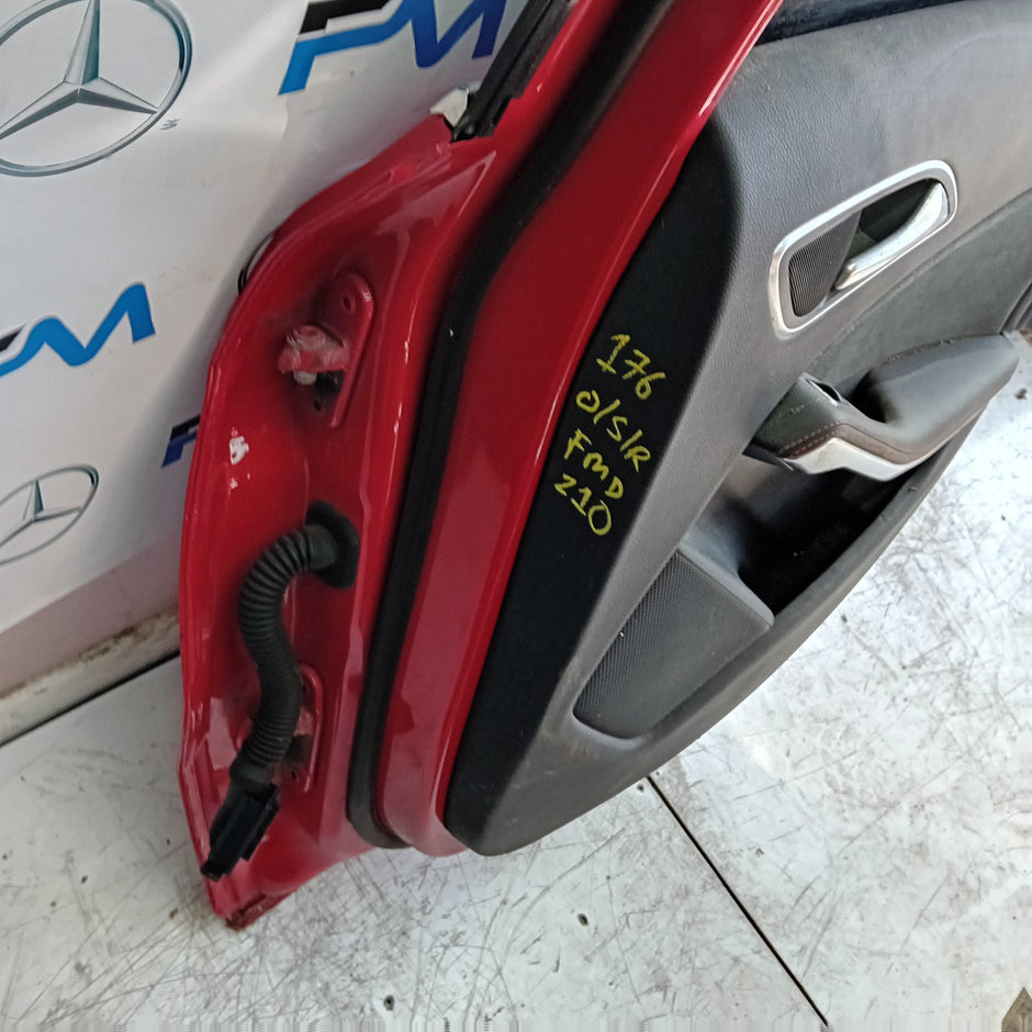 MERCEDES A-CLASS W176 DRIVER REAR DOOR OSR RED 2012- 2018 COMPLETE FMD210