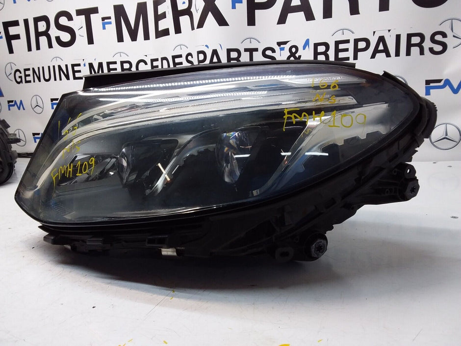 18 MERCEDES GLE W166 COMPLETE FACELIFT HEADLIGHT PASSENGER NS A1669064103 FMH109