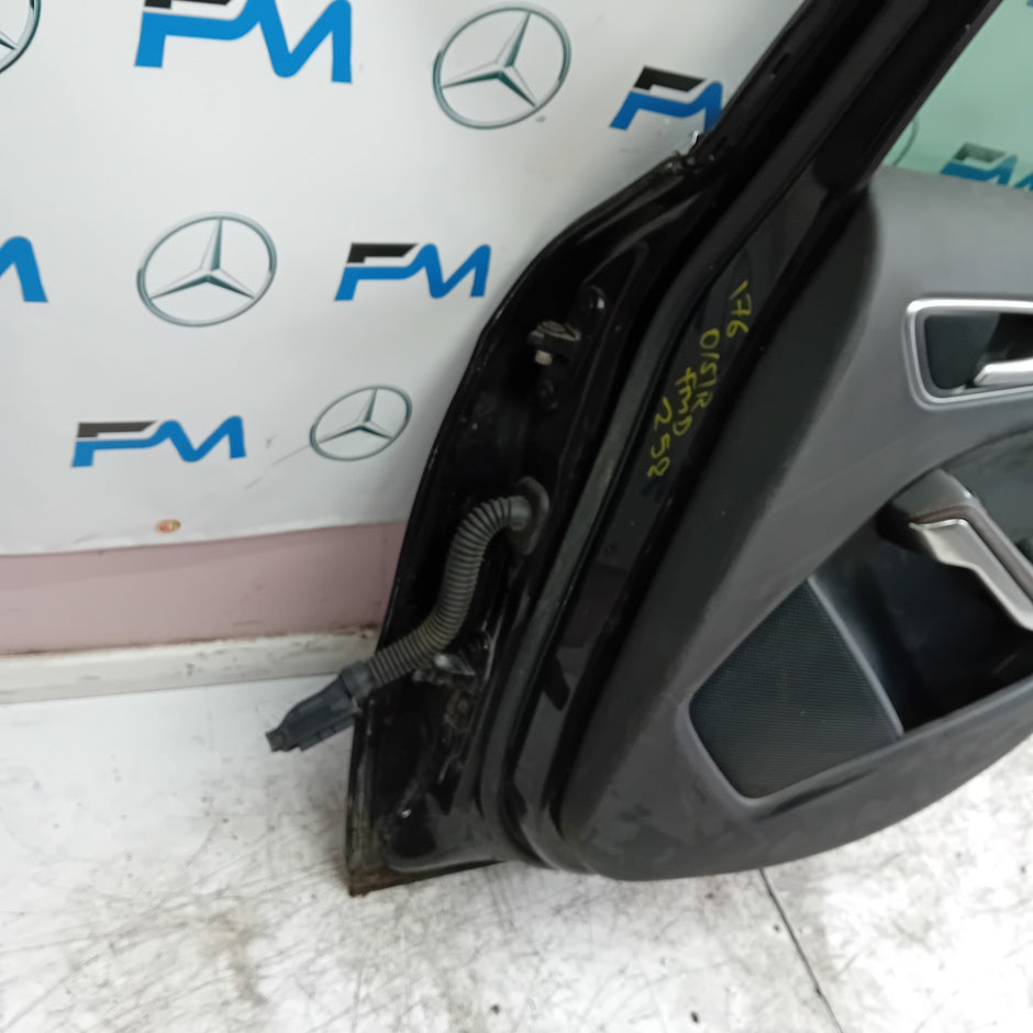 MERCEDES A-CLASS W176 SLN DRIVER REAR DOOR OSR BLACK 2012-18 COMPLETE FMD258