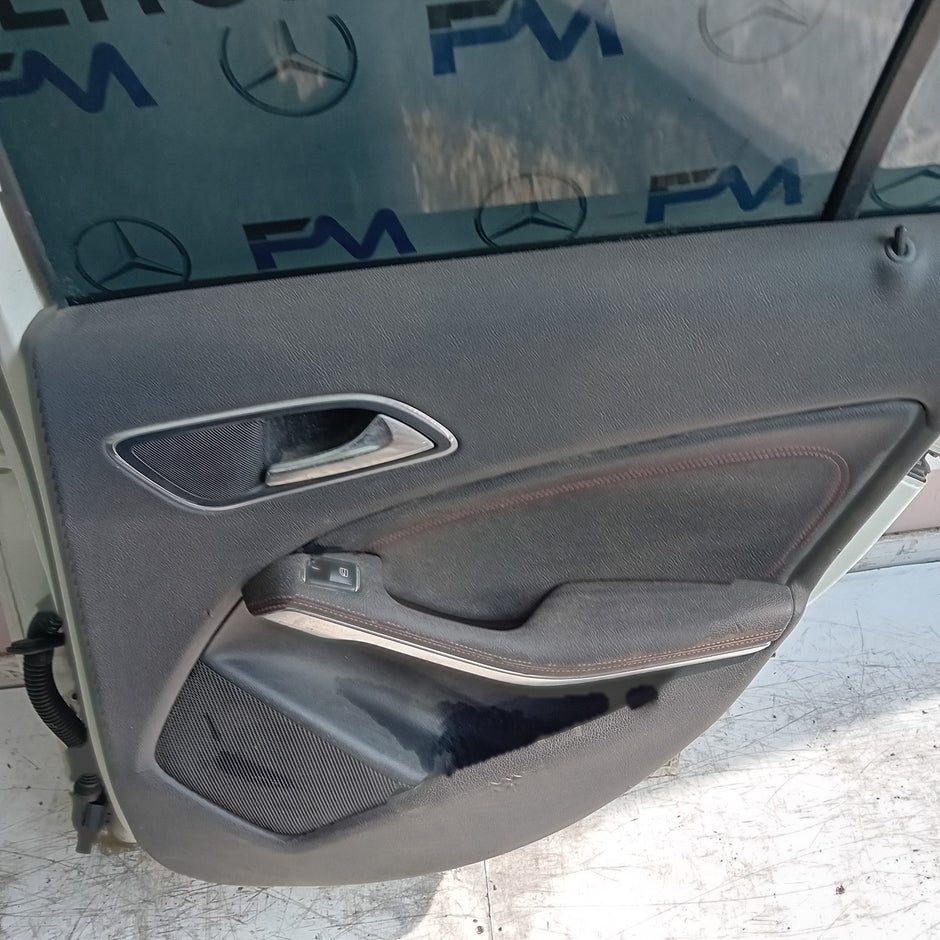 MERCEDES A-CLASS W176 SLN DRIVER REAR DOOR OSR 2012-18 WHITE COMPLETE FMD275