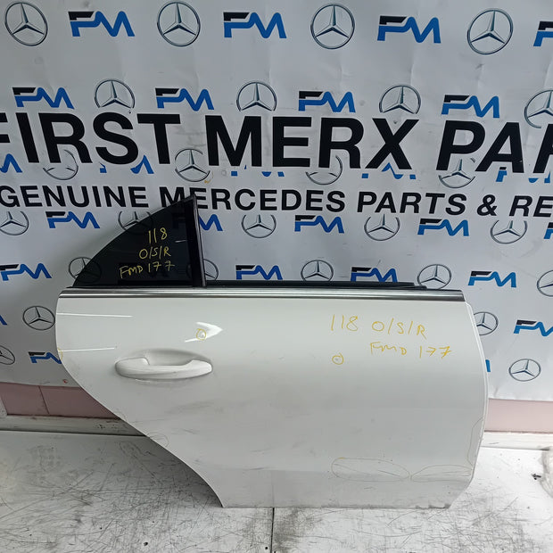 MERCEDES BENZ W118 CLA DRIVER SIDE REAR DOOR OSR WHITE 2019 ON COMPLETE FMD177