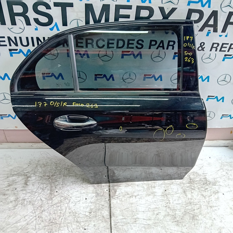 MERCEDES A-CLASS W177 SLN DRIVER REAR DOOR OSR BLACK 2018 ON COMPLETE FMD263