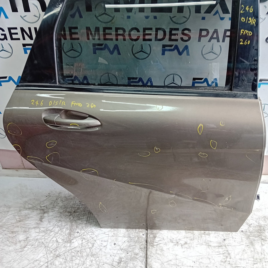 MERCEDES B-CLASS W246 DRIVER REAE DOOR OSR BROWN 2012-19 COMPLETE FMD260