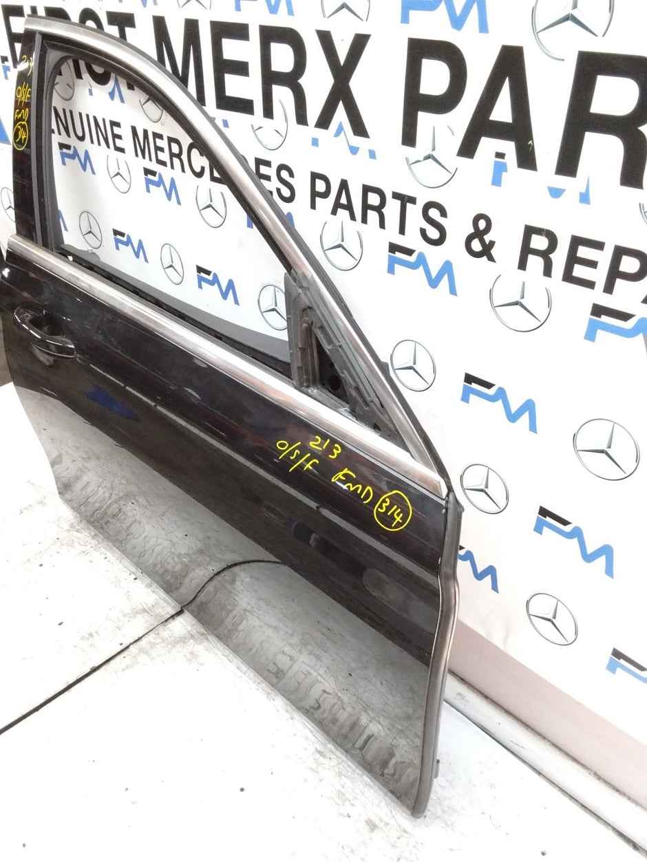 MERCEDES E-CLASS W213 DRIVER  FRONT DOOR OSF BLACK 2017-2023 COMPLETE FMD314